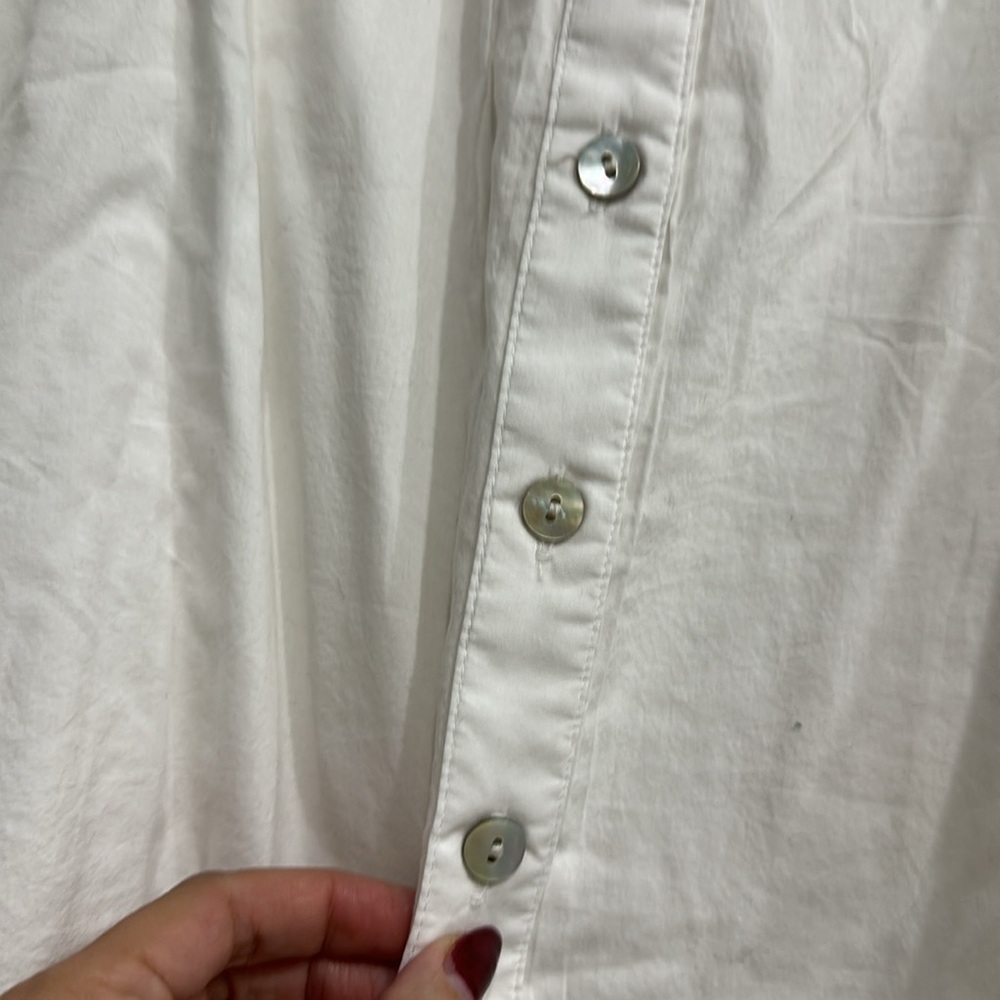 Faherty Button-Down Cotton Blouse - image 4